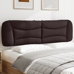 vidaXL Coussin de tête de lit marron foncé 180 cm tissu