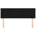 vidaXL Têtes de lit 2 Pièces Noir 72x5x78/88 cm Velours