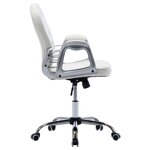 vidaXL Chaise de bureau pivotante Blanc Similicuir