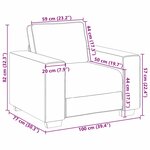 vidaXL Fauteuil gris clair 59 cm en tissu
