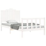 vidaXL Cadre de lit sans matelas blanc 100x200 cm bois de pin massif