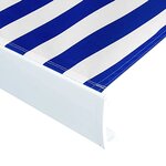 vidaXL Toile d'auvent bleu et blanc 400x300 cm