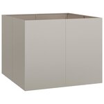 vidaXL Jardinière rouillé 100x100x80 cm acier inoxydable