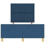 vidaXL Cadre de lit avec tête de lit Bleu 120 x 190 cm tissu