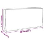 vidaXL Coussin Tissu Oxford Taupe 80 x 40 x 12 cm
