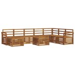 vidaXL Ensemble de canapés d'extérieur 9 pc Naturel