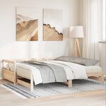vidaXL Lit de jour sans matelas 90x200 cm bois de pin massif