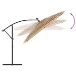 vidaXL Parasol de jardin avec mât en acier marron 269x269x235 cm