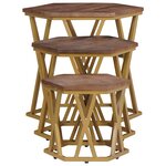 vidaXL Tables basses Marron 55 x 55 x 50 cm Bois de mangue massif
