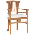 vidaXL Ensemble à manger de jardin 5 Pièces Bois de teck massif