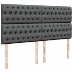 VidaXL Cadre de lit ottoman avec matelas gris foncé 200x200cm tissu