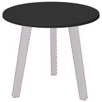 vidaXL Plateau de table Noir 50 x 50 x 1 5 cm Bois d'ingénierie