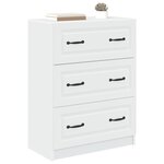 vidaXL Armoire à tiroirs Blanc 66 x 34 5 x 87 cm Bois d'ingénierie