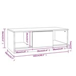vidaXL Table basse chêne sonoma 102x50x36 cm bois d'ingénierie