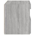 vidaXL Table de chevet avec lumières LED sonoma gris 50x40x45 cm