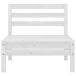 vidaXL Salon de jardin 9 Pièces Blanc Bois de pin massif