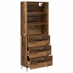 vidaXL Haut Armoire Bois Ancien 69 5 x 34 x 180 cm Bois d'ingénierie