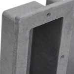 vidaXL Niche de douche avec 2 compartiments Gris mat 41x51x10 cm
