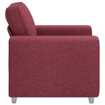 Fauteuil vidaXL Rouge Vin 59 cm en Tissu