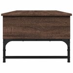 vidaXL Table basse chêne marron 100x50x35cm bois d'ingénierie et métal