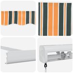 vidaXL Auvent Rétractable Vert et jaune 500 × 300 cm Tissu et Métal