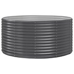 vidaXL Lit surélevé de jardin Anthracite Acier galvanisé