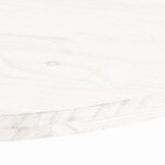 vidaXL Dessus de table blanc 100x50x2 5 cm bois de pin massif ovale
