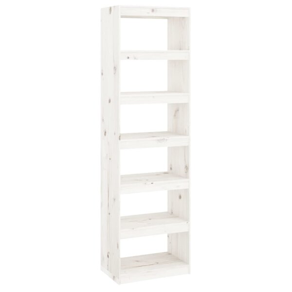 vidaXL Bibliothèque/Séparateur de pièce Blanc 60x30x199 5cm Pin massif
