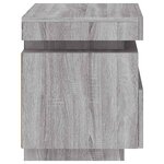 vidaXL Armoire de chevet avec lumières LED sonoma gris 40x39x48 5 cm