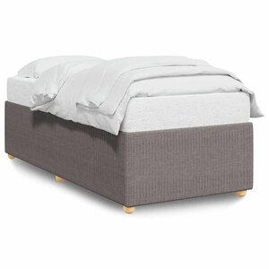 vidaXL Cadre de lit sans matelas taupe 100x200 cm tissu