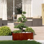 vidaXL Jardinière rouillé 100x100x40 cm acier inoxydable