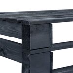 vidaXL Banc palette de jardin Bois Noir