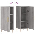 vidaXL Buffet Sonoma gris 34 5x34x90 cm Bois d'ingénierie