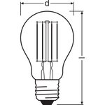 Osram ampoule led standard clair filament variable 9w=75 e27 chaud