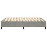 vidaXL Cadre de lit Gris clair 140x190 cm Velours