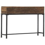 vidaXL Table console 120x30x80 cm bois de récupération massif