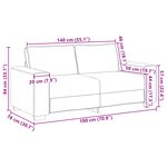 Canapé loveseat vidaXL blanc 140 cm en simili cuir