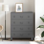 vidaXL Armoire à tiroirs industrielle Anthracite 78x40x93 cm Métal