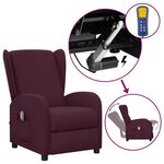 vidaXL Fauteuil de massage Violet Tissu