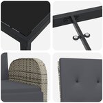 vidaXL Ensemble de salle à manger pour jardin 9 Pièces Gris polyrotin