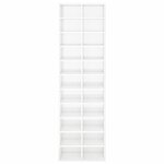 Vidaxl armoire à chaussures blanc brillant 54x34x183cm bois ingénierie