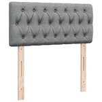 vidaXL Sommier à lattes de lit et matelas Gris clair 90x190 cm Tissu