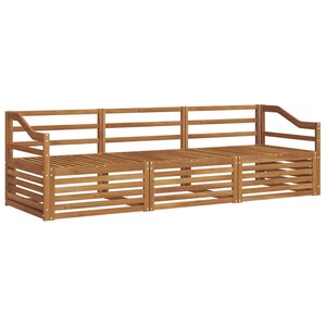 vidaXL Ensemble de canapés d'extérieur 3 Pièces Naturel
