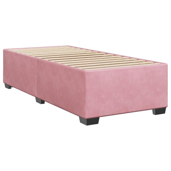 vidaXL Cadre de lit Rose 100x200 cm Velours