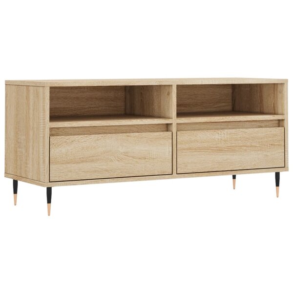 vidaXL Meuble TV chêne sonoma 100x34 5x44 5 cm bois d'ingénierie