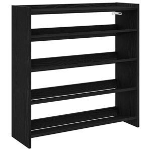 vidaXL Étagère à chaussures noir 80x25x81 cm bois d'ingénierie