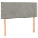 vidaXL Sommier à lattes de lit et matelas Gris clair 120x200cm Velours