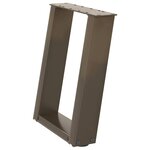 vidaXL Pieds de table basse en U 2 pièces Acier naturel 38 x (42-43) cm Acier