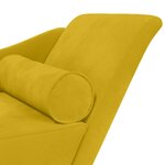 vidaXL Chaise longue avec coussins jaune velours