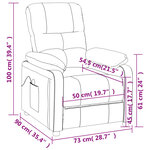 vidaXL Fauteuil de massage Marron Tissu